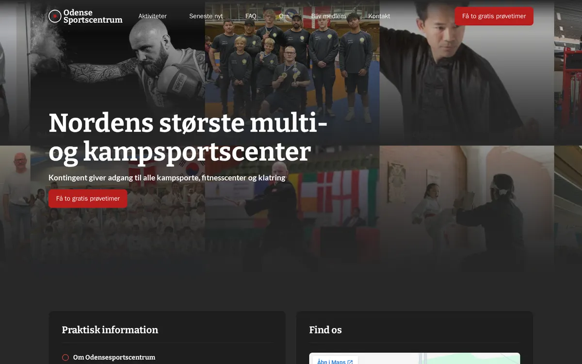 Forsiden af Odense Sportscentrum